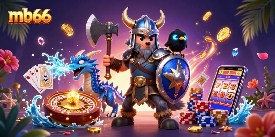 Spin the dynamic slots and dominate mb66 with a Viking wolf warrior and a fierce dragon in action.