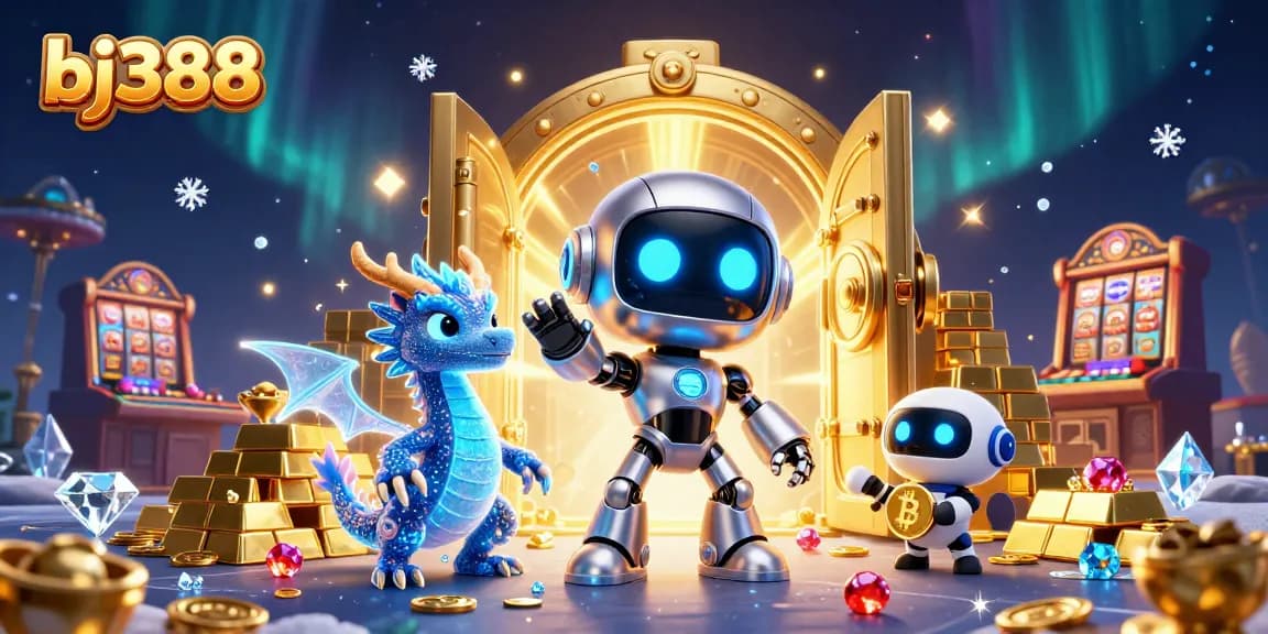 Experience thrilling wins with bj388 at this vibrant online casino illustration.