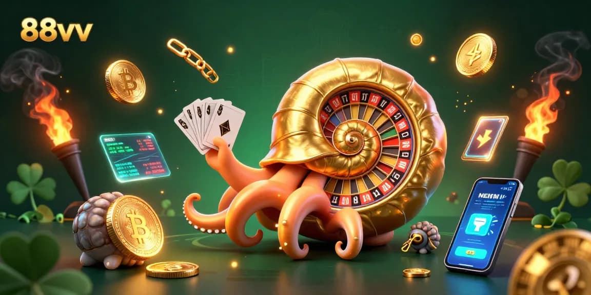 Experience thrilling gameplay with 88vv's unique casino adventures featuring giant nautilus and crypto elements.