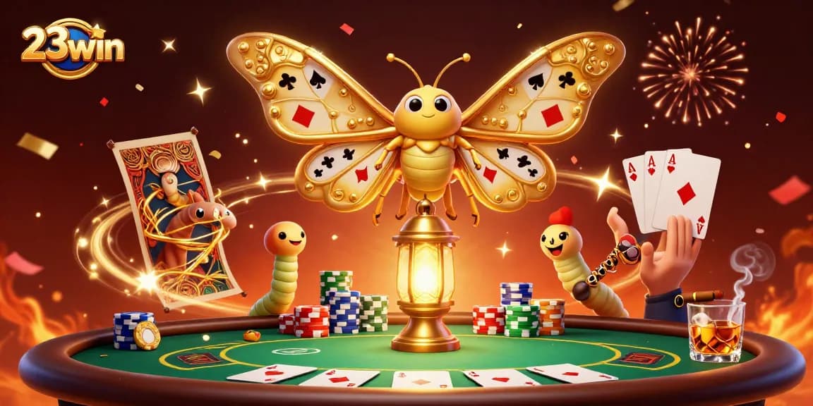 Experience winning excitement at 23win with vibrant casino-themed 3D illustration.