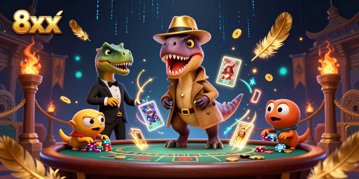 Engage in a thrilling 8xx blackjack experience with animated characters and dynamic casino visuals.