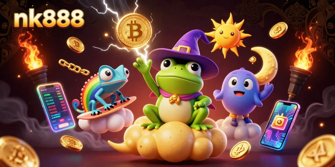 Win big at nk888 with this engaging casino scene filled with thriving elements and rare digital art!