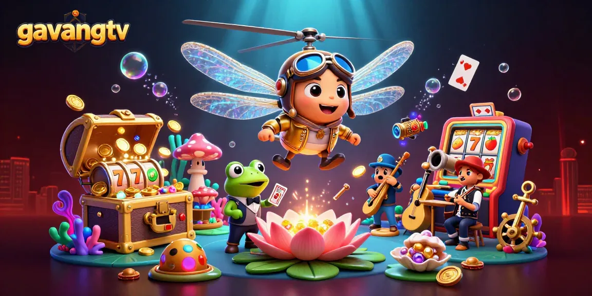 Experience thrilling bets at GavangTV's hyper-detailed online casino with vibrant characters and rich gaming elements.