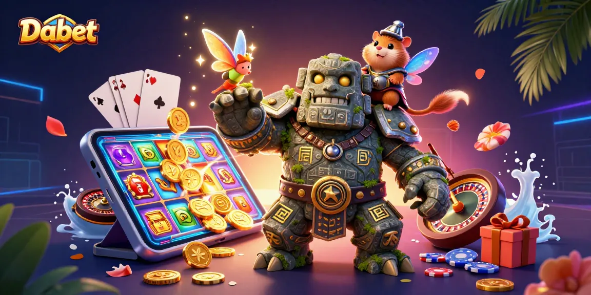 Dabet offers thrilling casino excitement with dynamic gaming elements and vibrant characters.