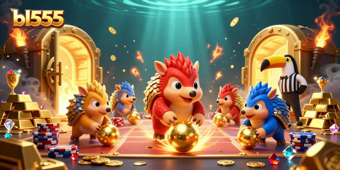Experience thrilling gambling action with bl555 as rival pangolins roll through poker chips.